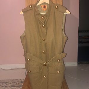 Plus size Tory Burch military style vest